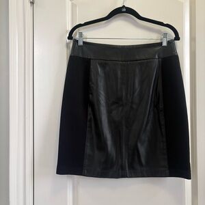 CAbi 💫 NWOT Fall 2020 Miranda Skirt, Black Faux Leather Skirt, Size 8, #3754